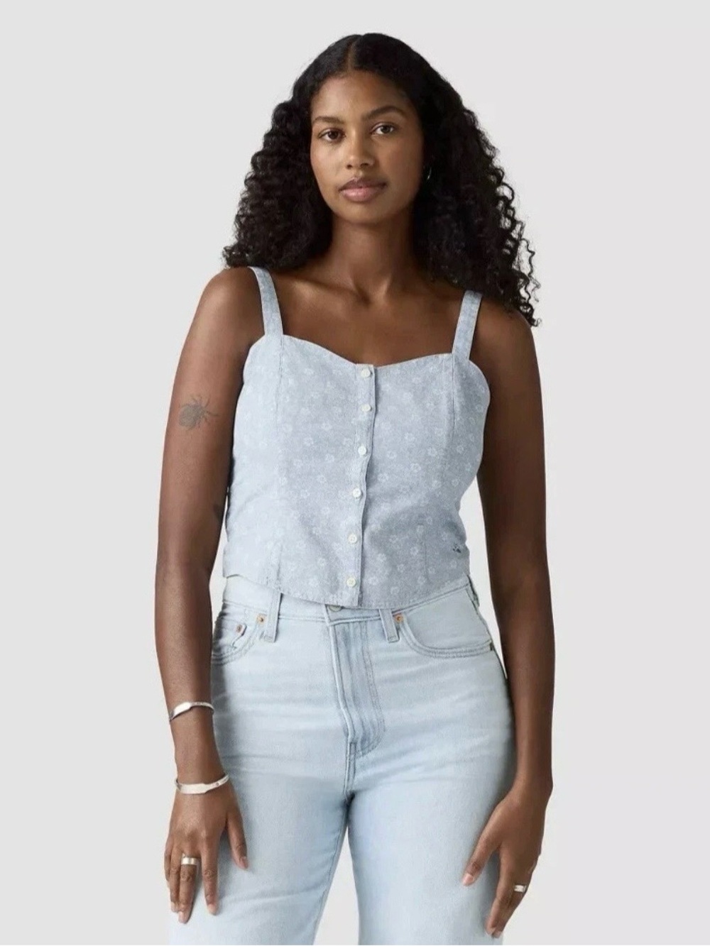 Levi's Women's Adore Bustier - Blue Indigo Floral L